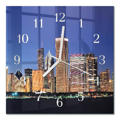 Horloge carrée en verre Horizon