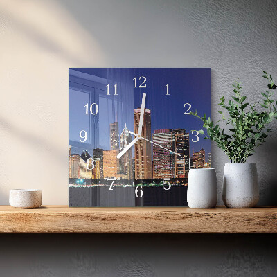 Horloge carrée en verre Horizon