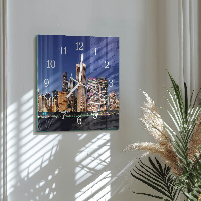 Horloge carrée en verre Horizon