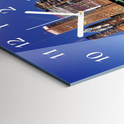 Horloge carrée en verre Horizon
