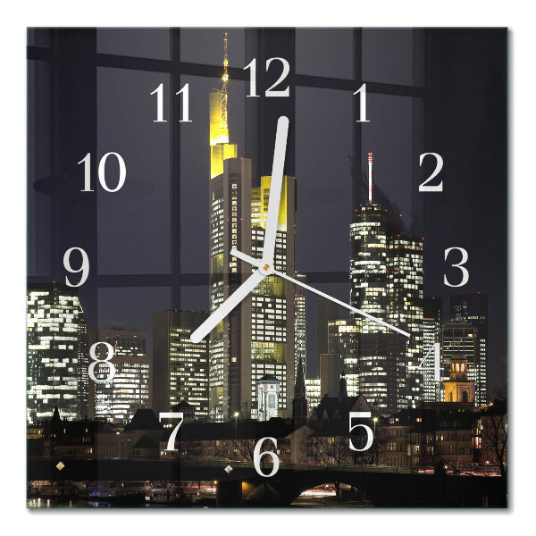 Horloge carrée en verre Horizon