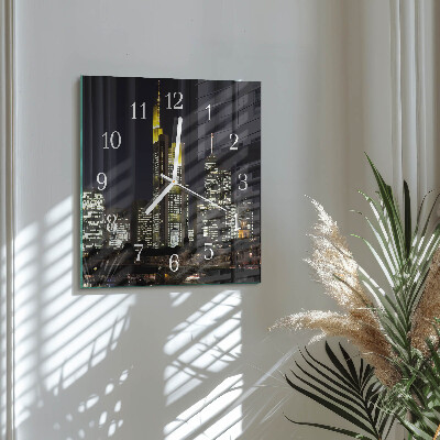 Horloge carrée en verre Horizon