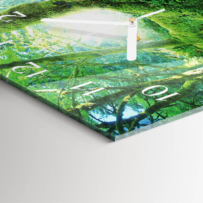 Horloge murale carrée Mousse forestière