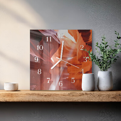 Horloge carrée en verre Grotte