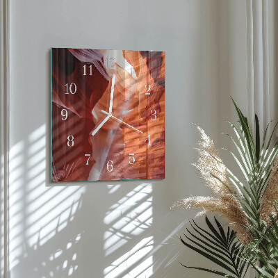 Horloge carrée en verre Grotte