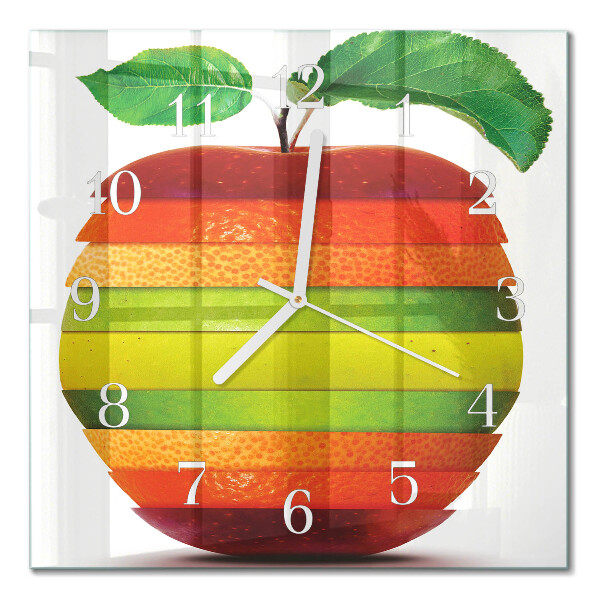 Horloge murale carrée Pomme
