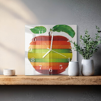 Horloge murale carrée Pomme