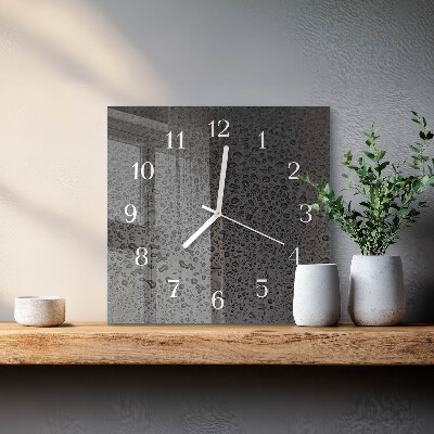 Horloge carrée en verre Gouttes d'eau
