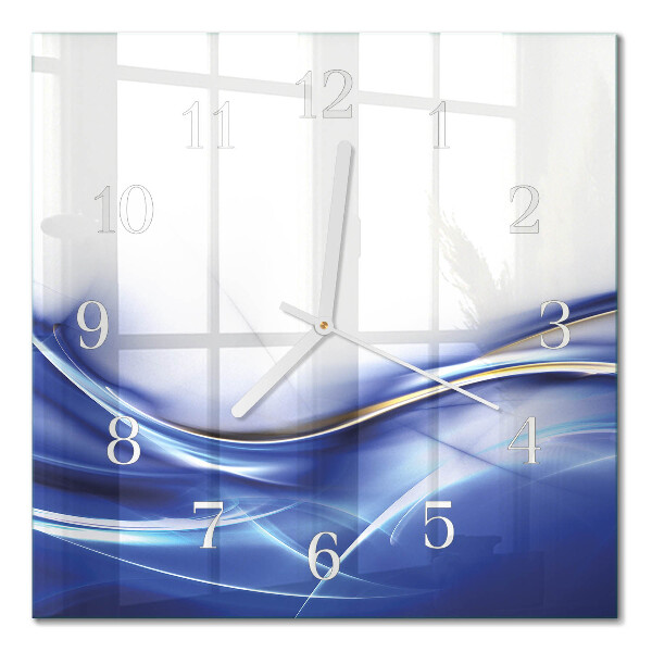 Horloge carrée en verre Lignes abstraites