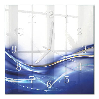Horloge carrée en verre Lignes abstraites