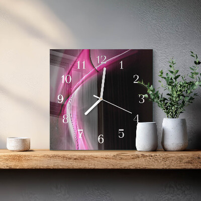 Horloge murale carrée Lignes abstraites