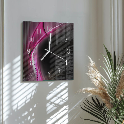 Horloge murale carrée Lignes abstraites