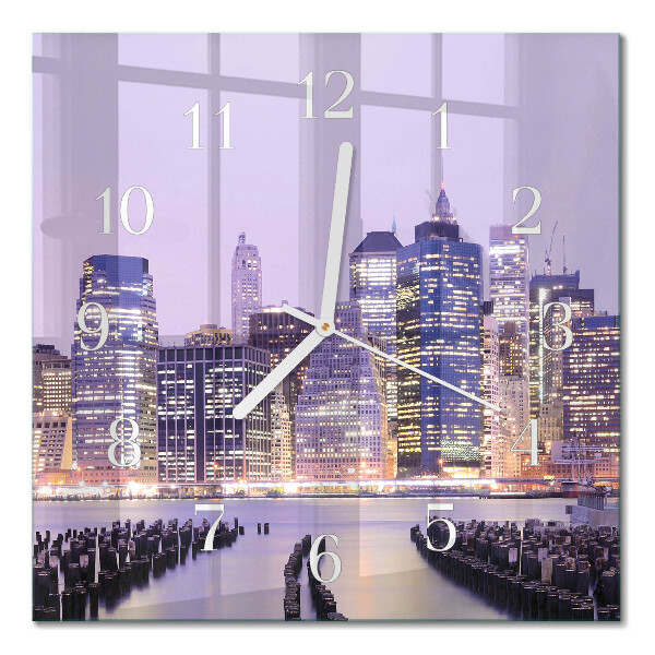 Horloge carrée en verre Horizon