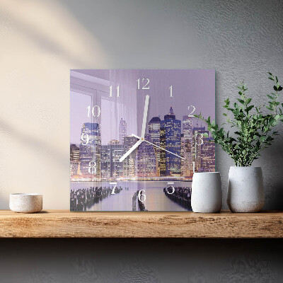 Horloge carrée en verre Horizon