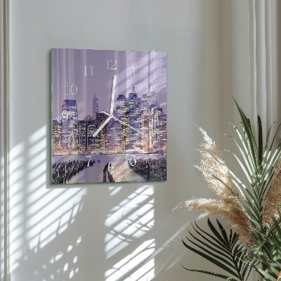 Horloge carrée en verre Horizon