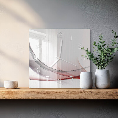 Horloge carrée en verre Abstraction