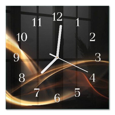 Horloge murale carrée Lignes abstraites
