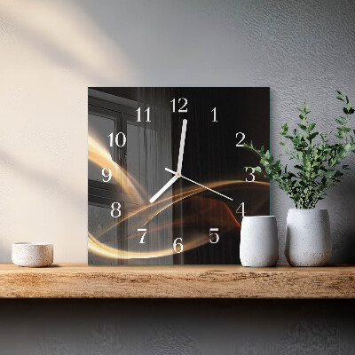Horloge murale carrée Lignes abstraites