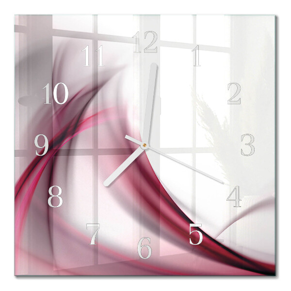 Horloge carrée en verre Lignes abstraites