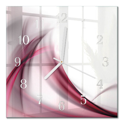 Horloge carrée en verre Lignes abstraites