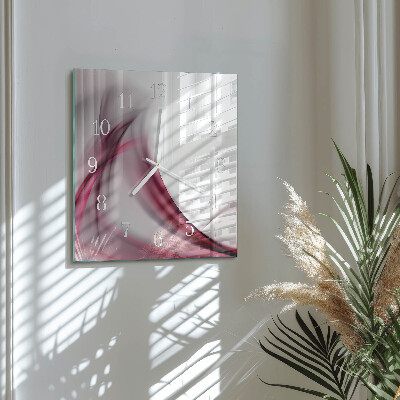 Horloge carrée en verre Lignes abstraites