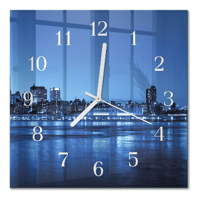 Horloge carrée en verre Horizon