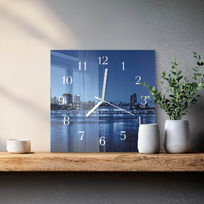 Horloge carrée en verre Horizon