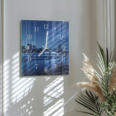 Horloge carrée en verre Horizon