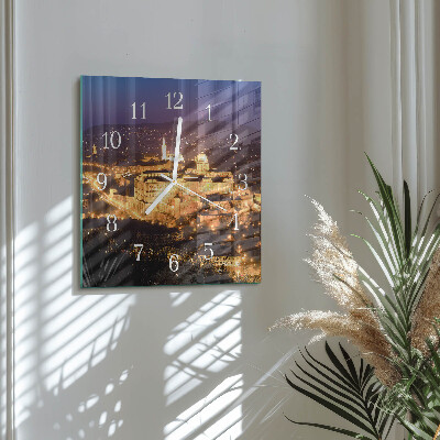 Horloge carrée en verre Budapest
