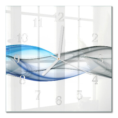Horloge carrée en verre Fumée abstraite