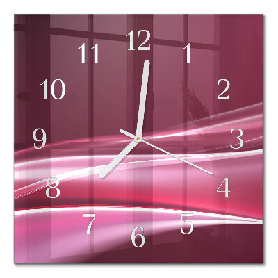 Horloge carrée en verre Lignes abstraites