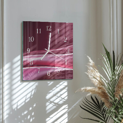 Horloge carrée en verre Lignes abstraites