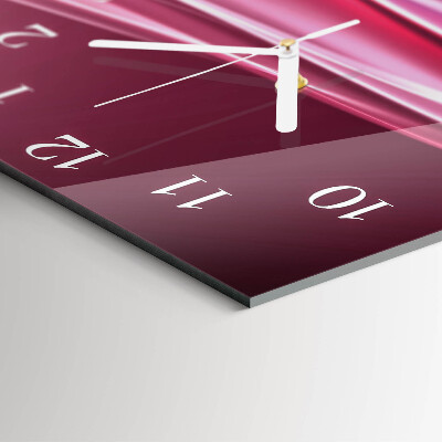 Horloge carrée en verre Lignes abstraites