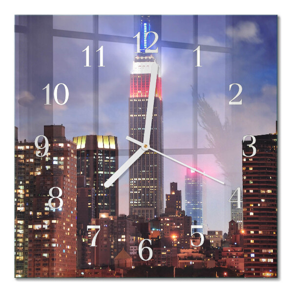 Horloge carrée en verre Horizon