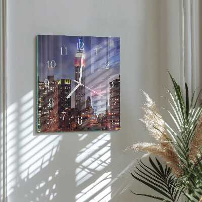 Horloge carrée en verre Horizon