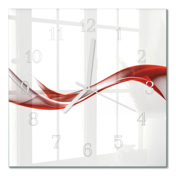 Horloge carrée en verre Lignes abstraites