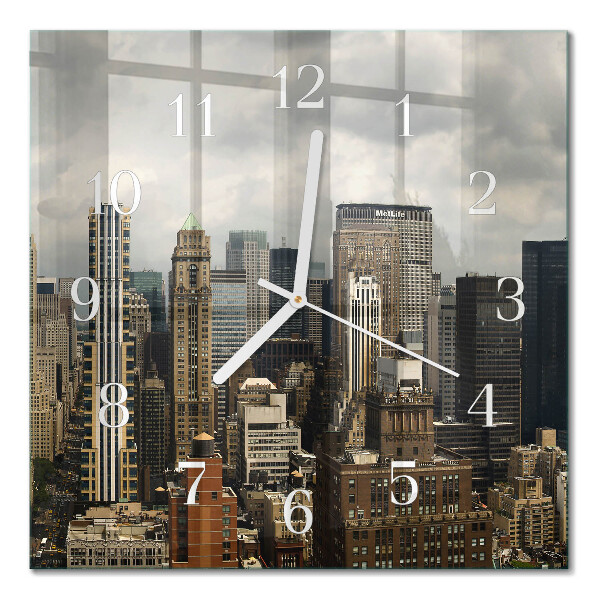 Horloge carrée en verre Horizon