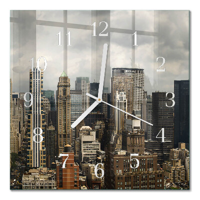 Horloge carrée en verre Horizon