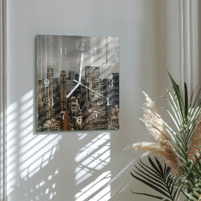 Horloge carrée en verre Horizon