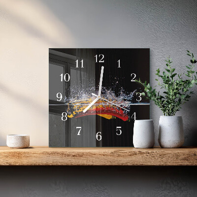 Horloge carrée en verre Piments