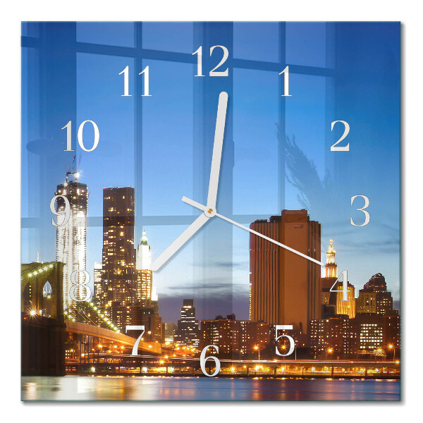 Horloge carrée en verre Horizon