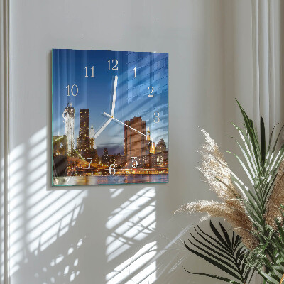 Horloge carrée en verre Horizon