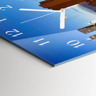 Horloge carrée en verre Horizon