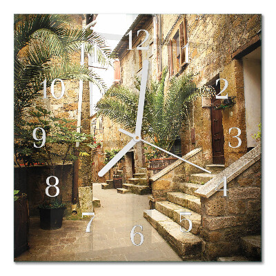 Horloge carrée en verre Palm avenue