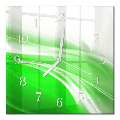 Horloge carrée en verre Abstraction