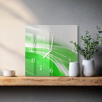 Horloge carrée en verre Abstraction