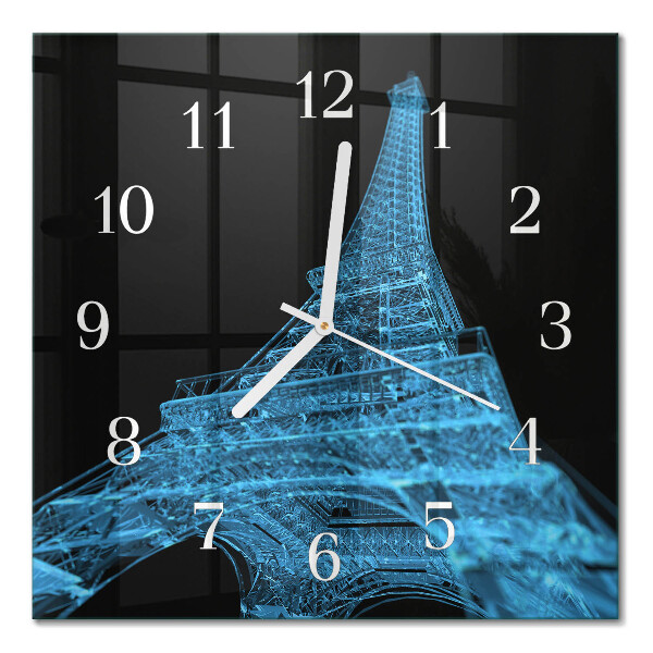 Horloge murale carrée Tour eiffel paris