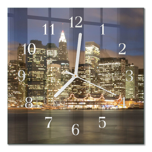 Horloge carrée en verre Horizon