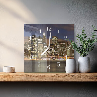 Horloge carrée en verre Horizon