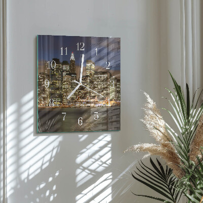 Horloge carrée en verre Horizon